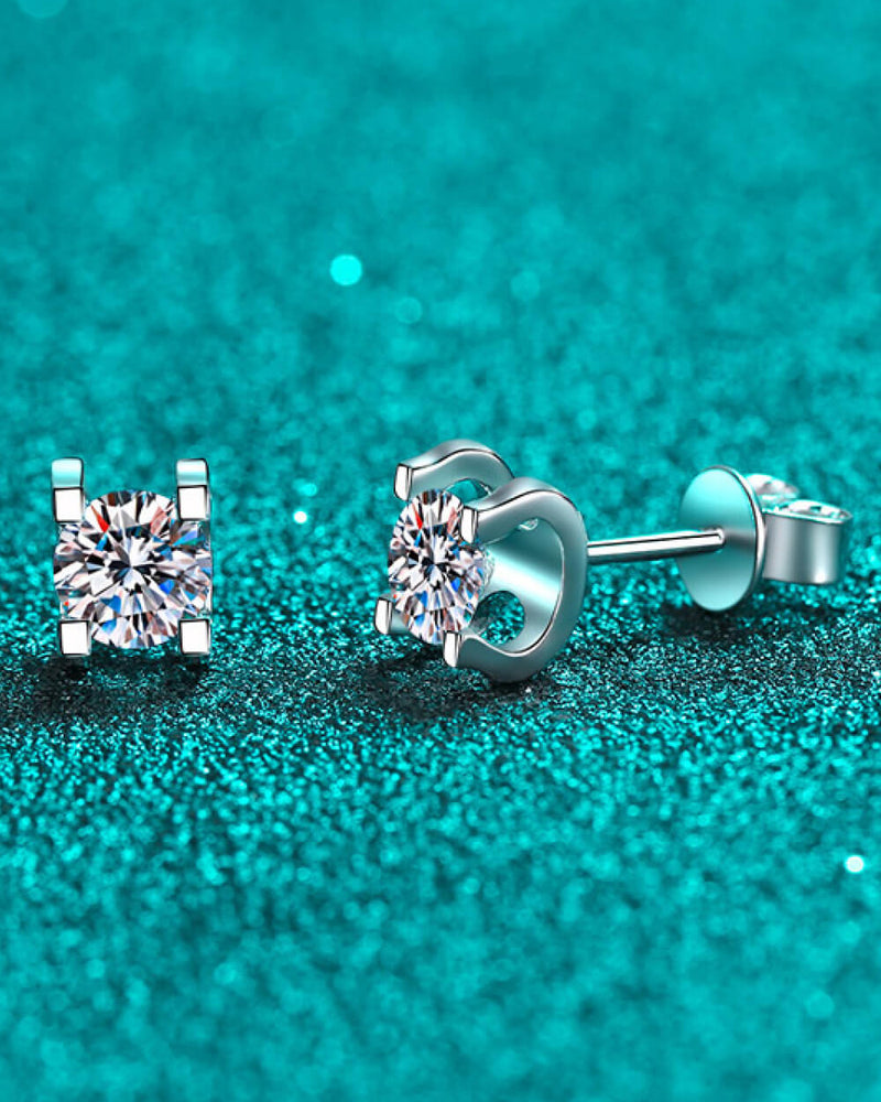 BEAUTIFUL I AM Limitless Love 1 Carat Moissanite Jewelry Stud Earrings