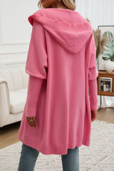 BEAUTIFUL I AM Button Up Long Sleeve Hooded Cardigan