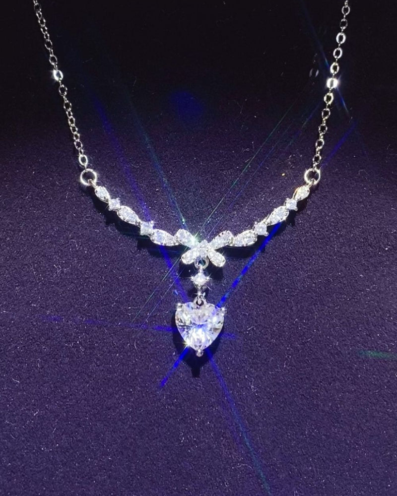 BEAUTIFUL I AM 1 Carat 925 Sterling Silver Moissanite Jewelry Necklace