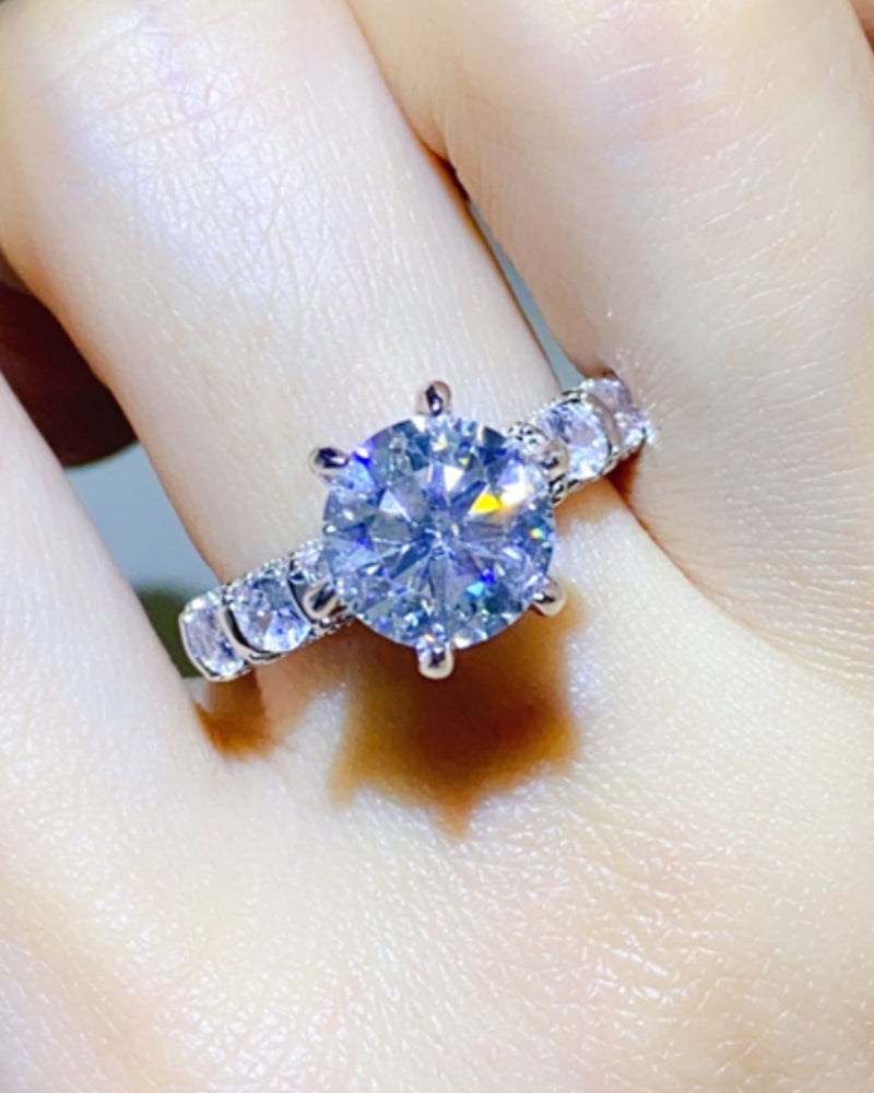 BEAUTIFUL I AM 3 Carat Moissanite Jewelry 925 Sterling Silver Ring