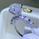 BEAUTIFUL I AM 3 Carat Moissanite Jewelry 925 Sterling Silver Ring