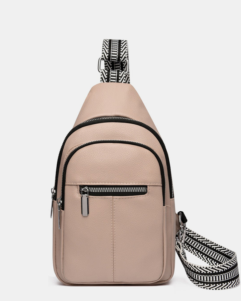 BEAUTIFUL I AM PU Leather Adjustable Strap Crossbody Bag