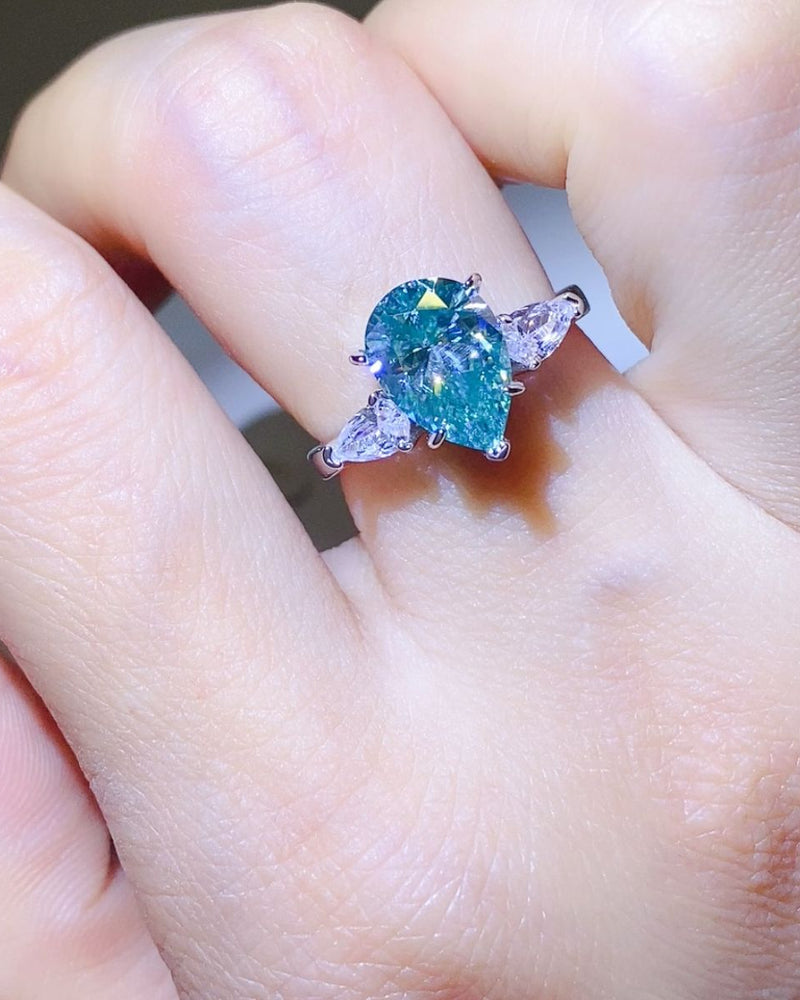 BEAUTIFUL I AM 2 Carat 925 Sterling Silver Moissanite Jewelry Ring