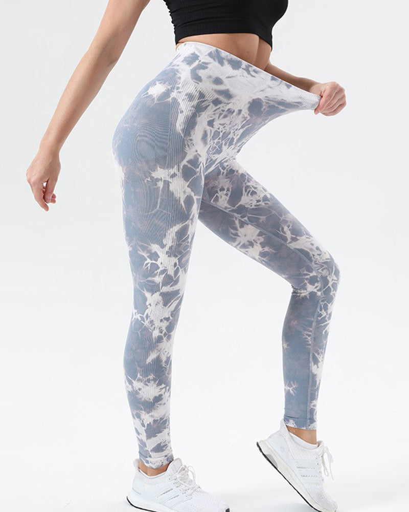 BEAUTIFUL I AM Tie-Dye High Waist Active Wear Leggings