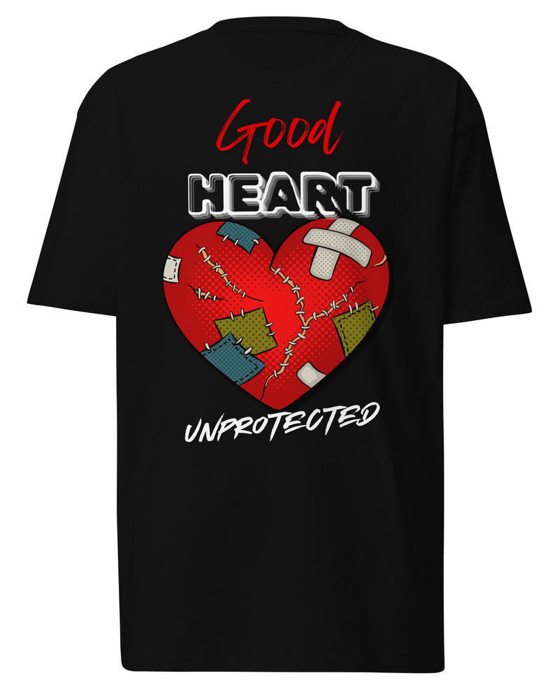EG3BEATS GOOD HEART UNPROTECTED Men’s Premium Heavyweight T-Shirt