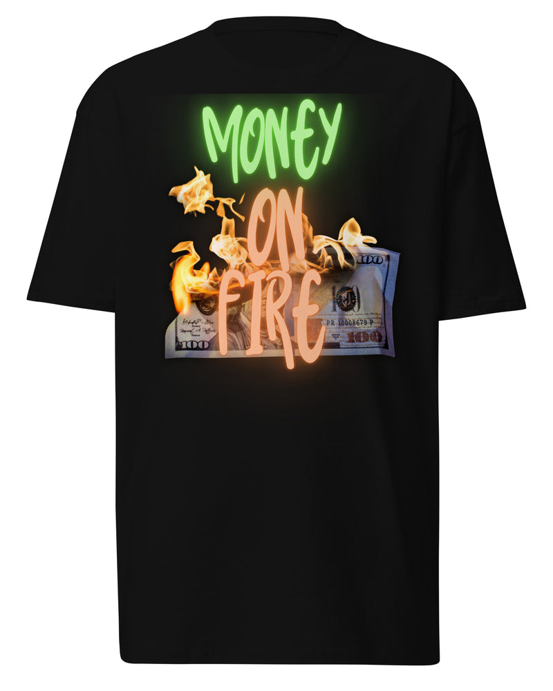 EG3BEATS MONEY ON FIRE Men’s Premium Heavyweight T-Shirt
