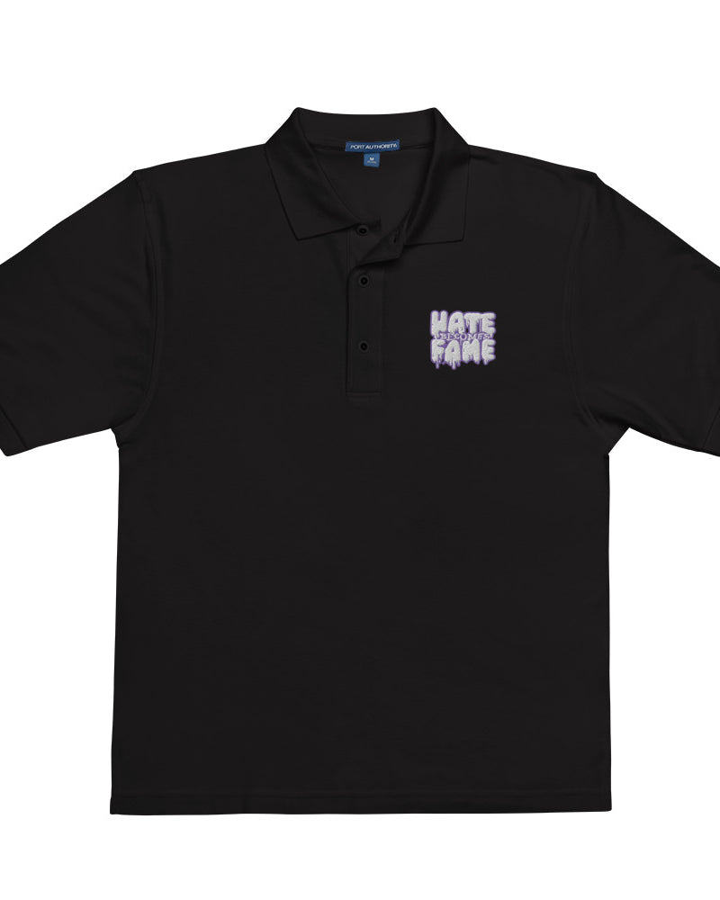 EG3BEATS HATE BECOMES FAME PURPLE Men's Premium Polo
