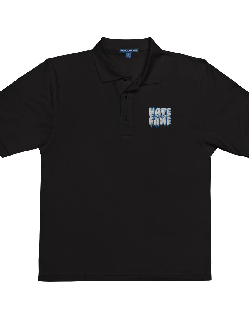 EG3BEATS HATE BECOMES FAME BLUE Men's Premium Polo
