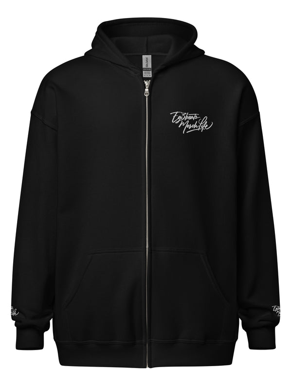 EG3BEATS MERCH LIFE WHITE Unisex Heavy Blend Zip Hoodie