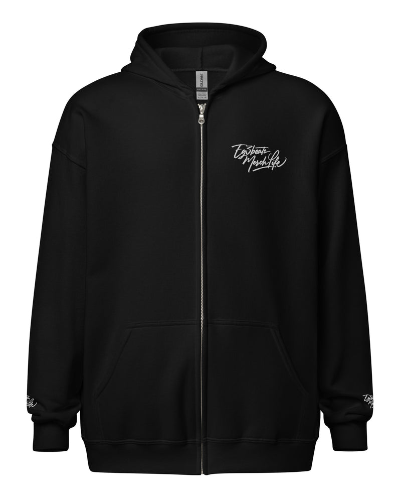 EG3BEATS MERCH LIFE WHITE Unisex Heavy Blend Zip Hoodie