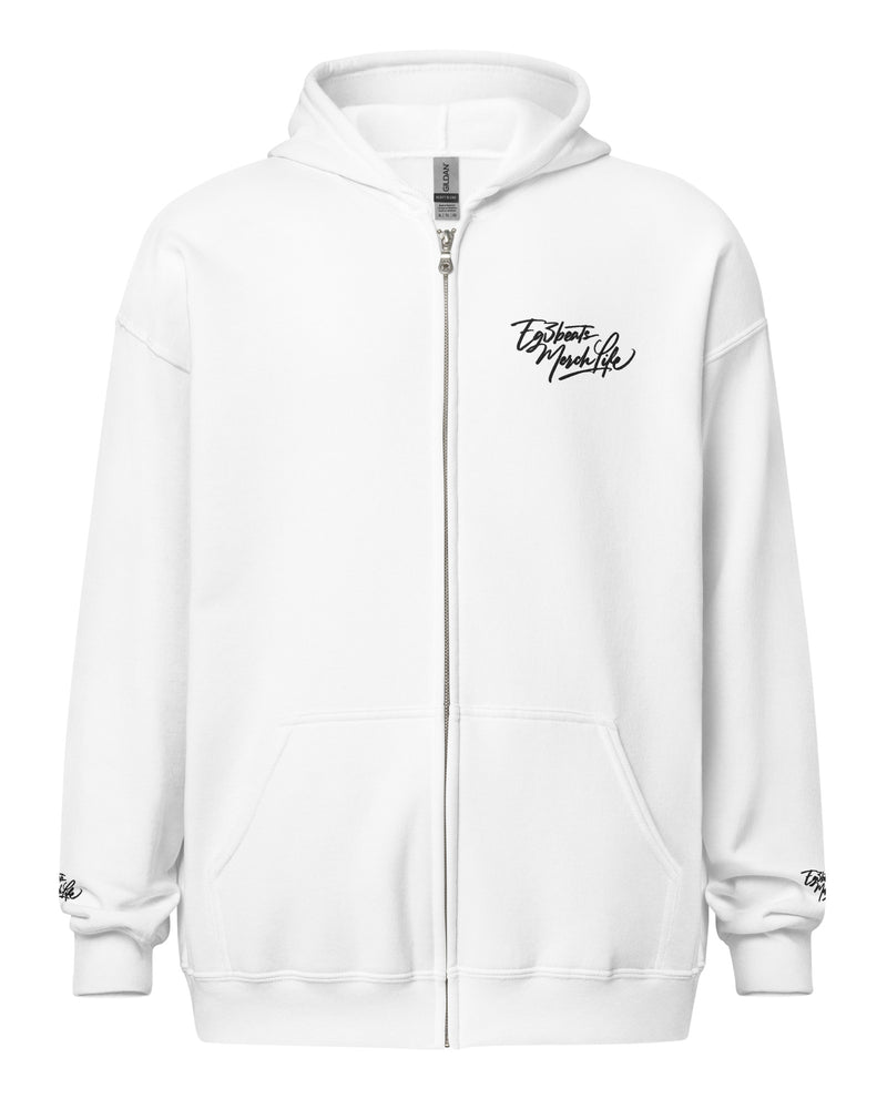 EG3BEATS MERCH LIFE BLACK Unisex Heavy Blend Zip Hoodie