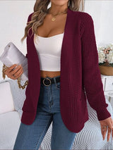 BEAUTIFUL I AM Open Front Long Sleeve Cardigan with Pockets