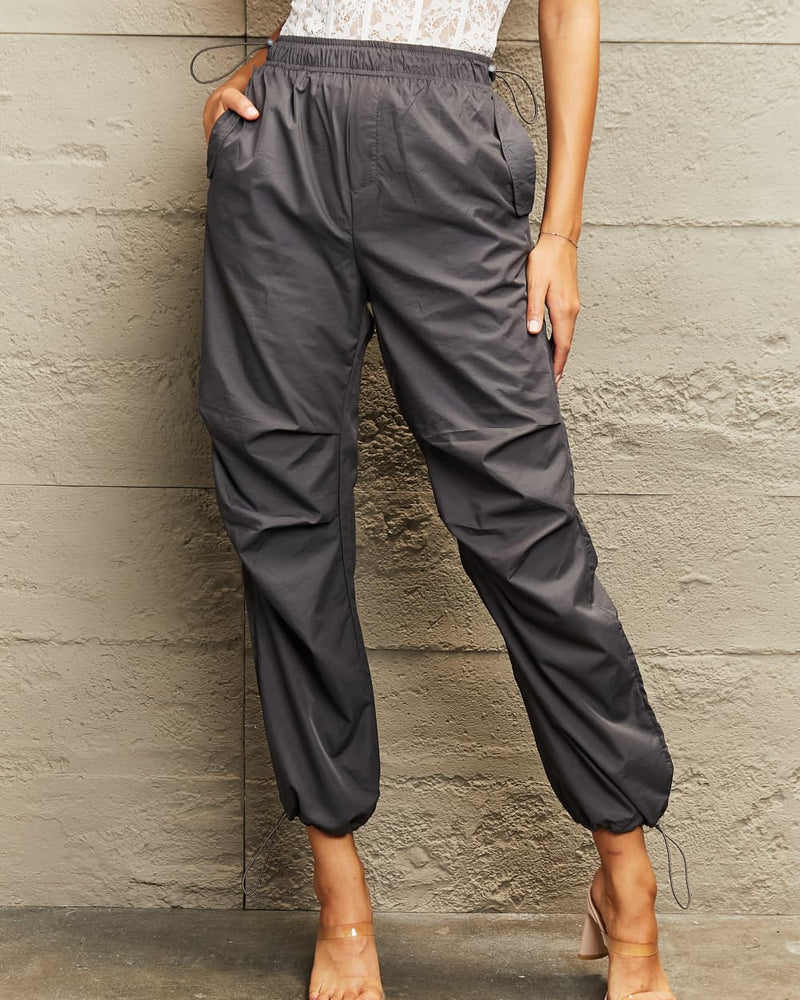 BEAUTIFUL I AM Drawstring Waist Pants with Pockets