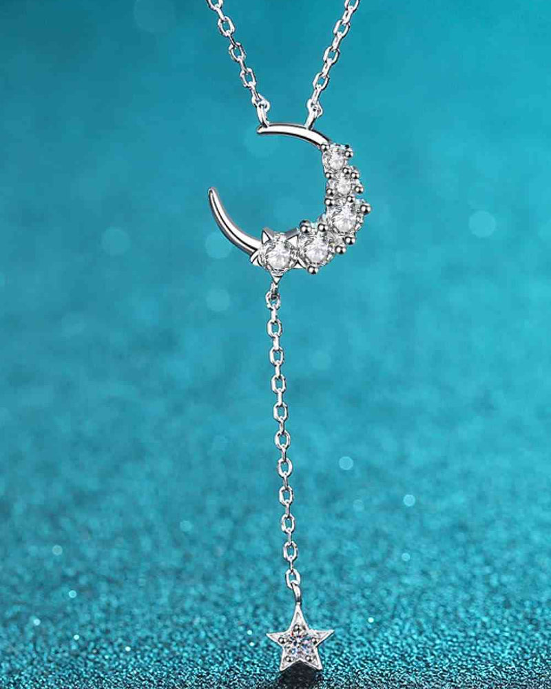 BEAUTIFUL I AM Star & Moon Moissanite Jewelry Necklace