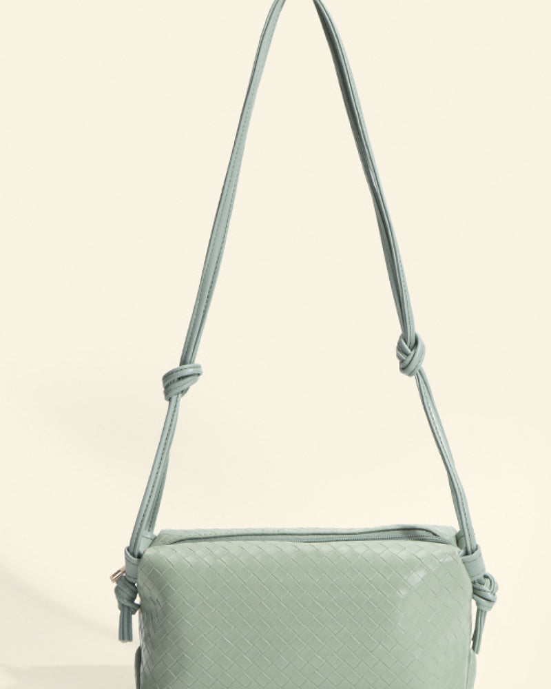 BEAUTIFUL I AM PU Leather Knot Detail Shoulder Bag