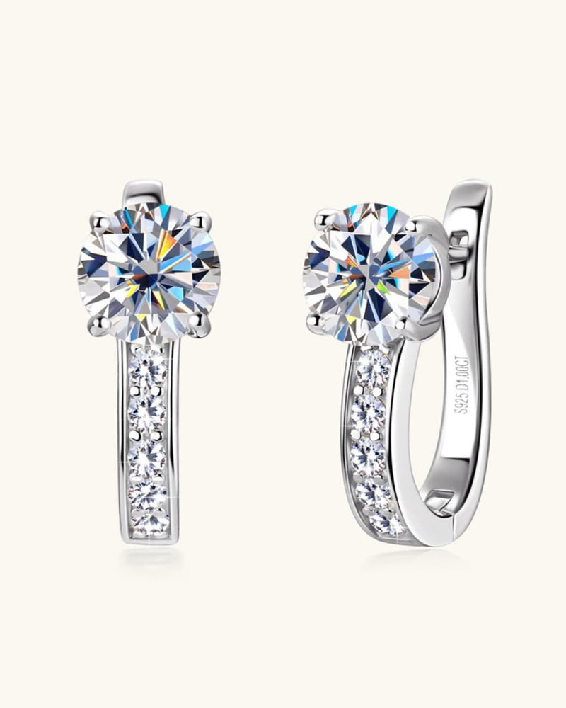 BEAUTIFUL I AM 2 Carat Moissanite Jewelry 925 Sterling Silver Earrings