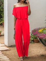 BEAUTIFUL I AM Off-Shoulder Wide Leg Pants Jumpsuit