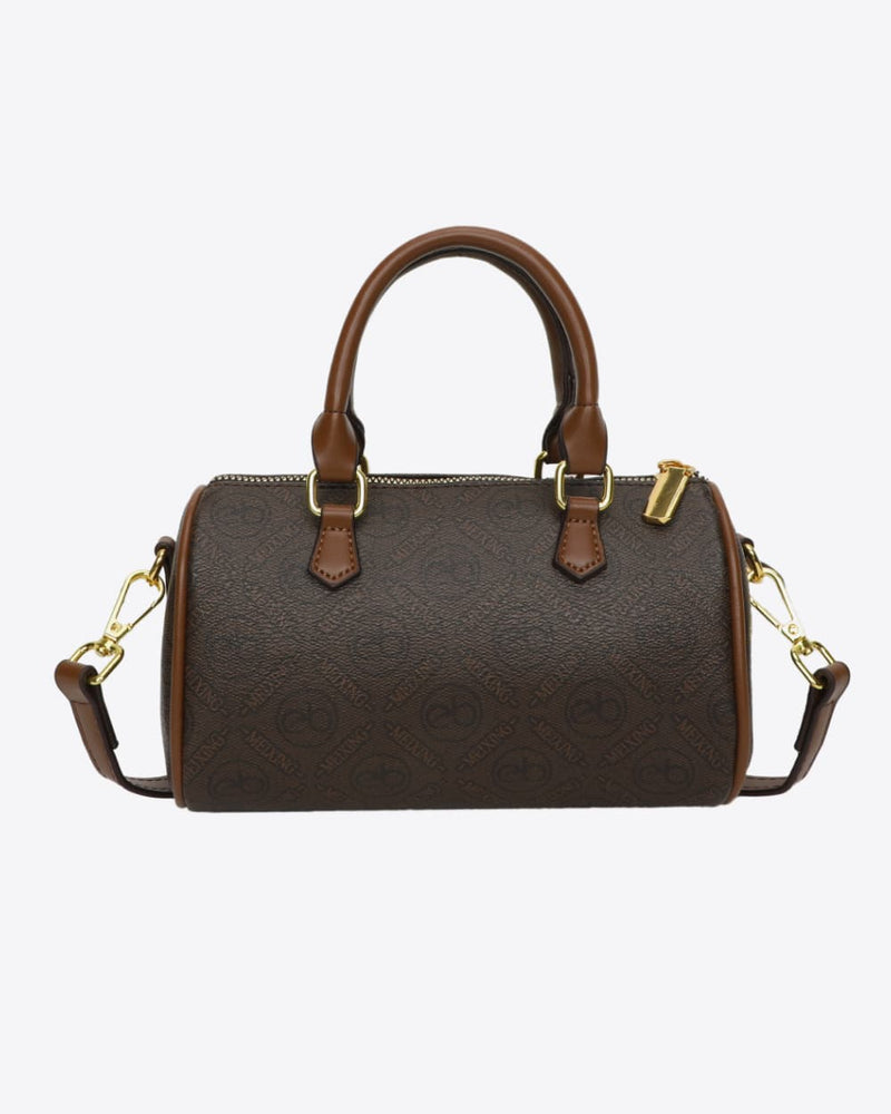 BEAUTIFUL I AM PU Leather Cylinder Hand Bag