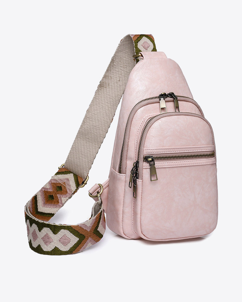 BEAUTIFUL I AM It's Your Time PU Leather Sling Bag