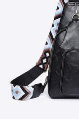 BEAUTIFUL I AM Take A Trip PU Leather Sling Bag