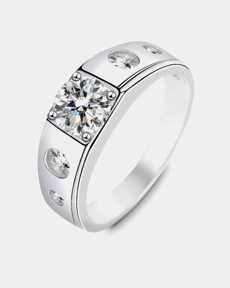 BEAUTIFUL I AM 1 Carat Moissanite Jewelry 925 Sterling Silver Ring