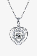 BEAUTIFUL I AM Moissanite Jewelry Heart Pendant Necklace