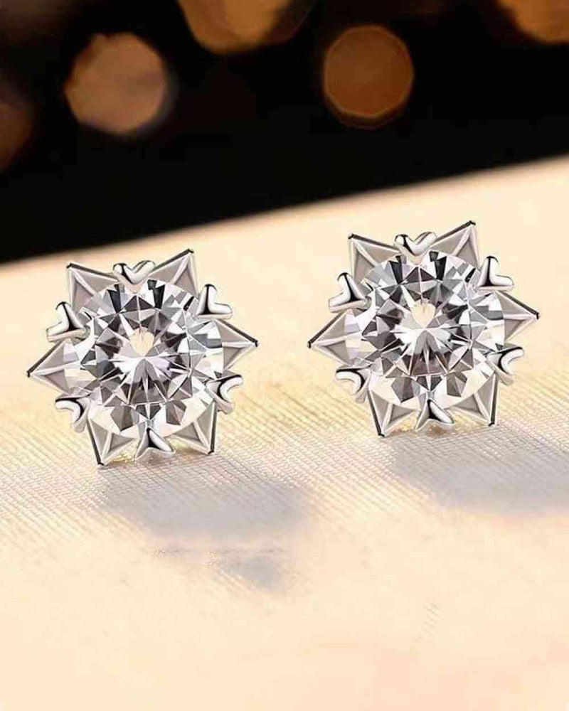 BEAUTIFUL I AM Stuck On You 4 Carat Moissanite Jewelry Stud Earrings