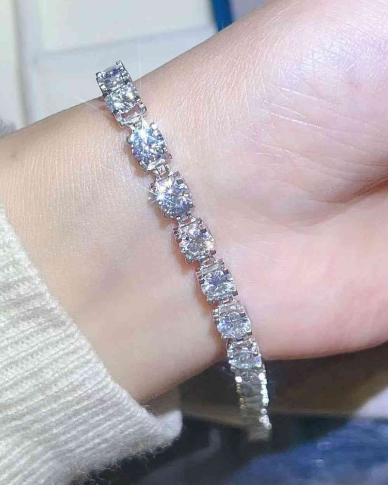BEAUTIFUL I AM 10 Carat Moissanite Platinum-Plated Jewelry Bracelet