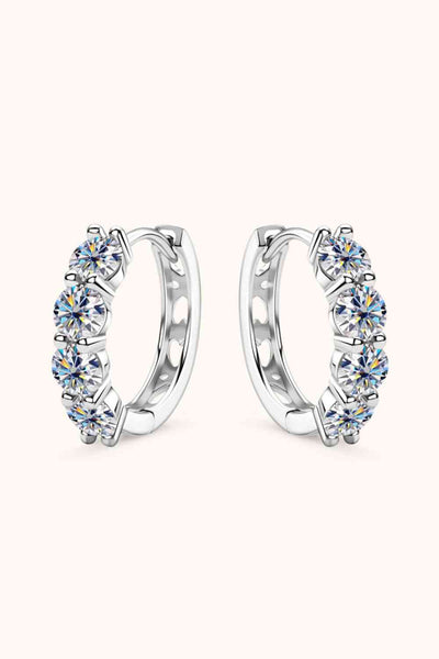 BEAUTIFUL I AM 2.4 Carat Moissanite Jewelry Huggie Earrings