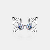 BEAUTIFUL I AM 1 Carat Moissanite Jewelry Butterfly Shape Earrings