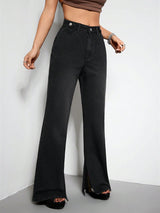 BEAUTIFUL I AM High Waist Straight Jeans