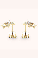 BEAUTIFUL I AM Moissanite Jewelry 925 Sterling Silver Star Shape Earrings