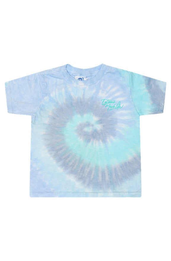 EG3BEATS MERCH LIFE Tie-Dye Lagoon Womens' Cropped Shirt