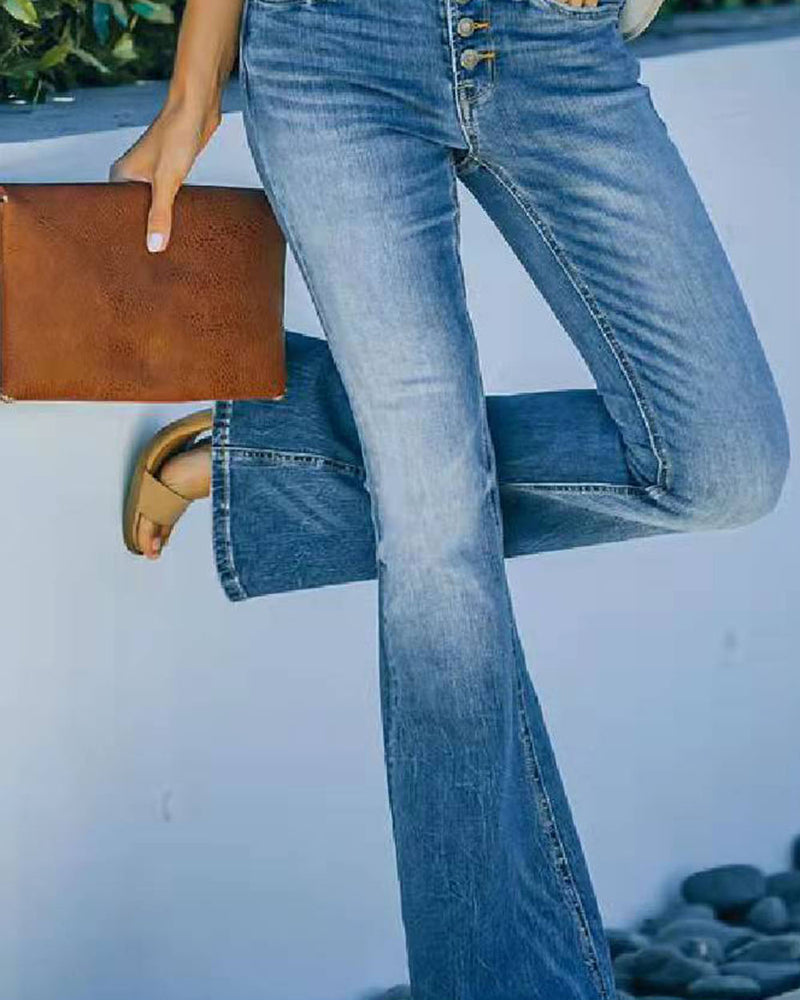 BEAUTIFUL I AM Wide Leg Long Jeans
