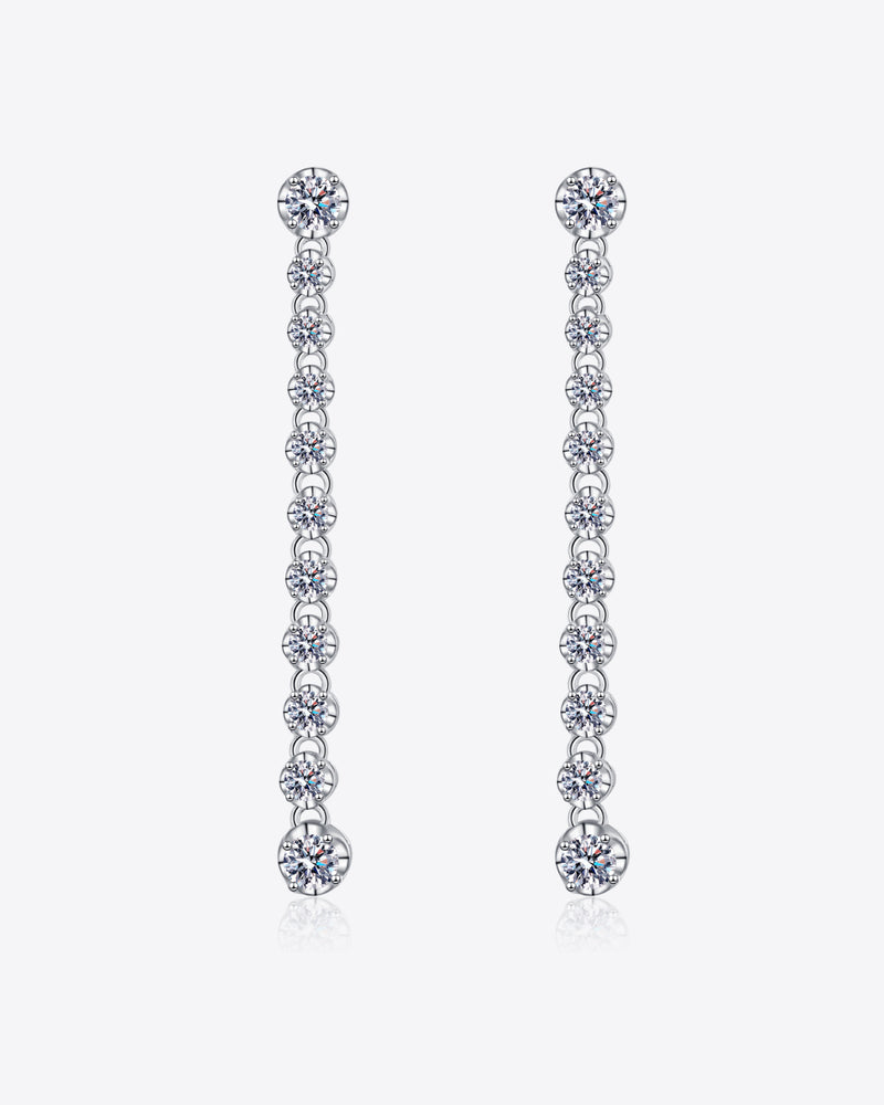 BEAUTIFUL I AM 1.18 Carat Moissanite Jewelry Long Earrings