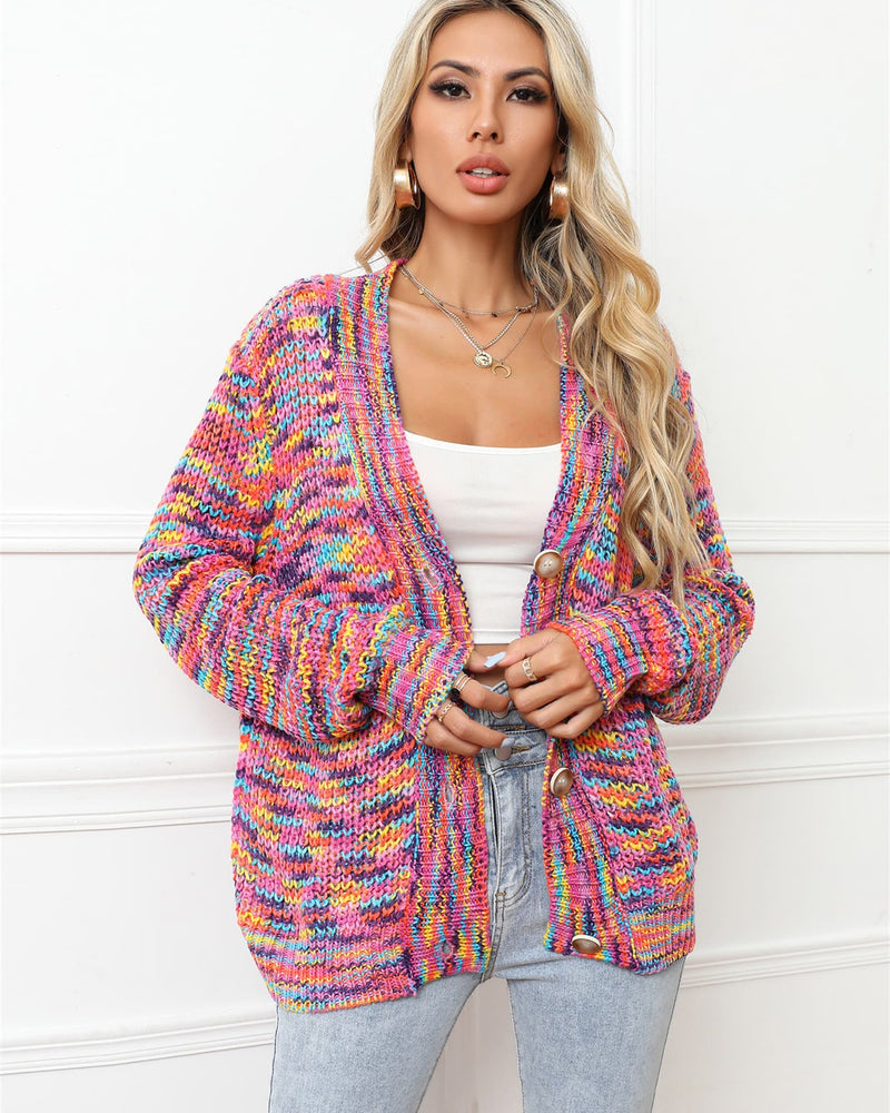 BEAUTIFUL I AM V-Neck Long Sleeve Cardigan
