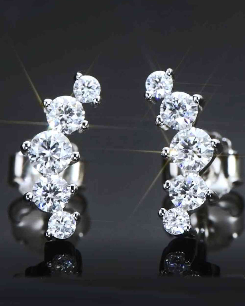 BEAUTIFUL I AM All You Need Moissanite Jewelry Platinum-Plated Earrings