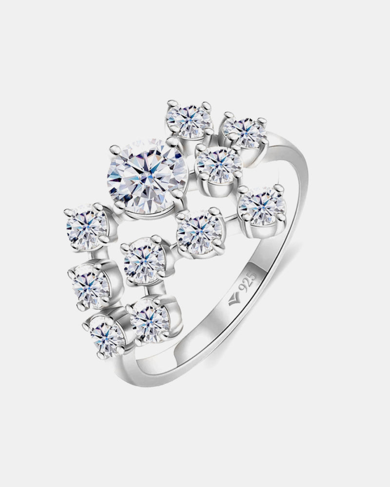 BEAUTIFUL I AM JEWELRY 9.27 Carat Moissanite 925 Sterling Silver Ring