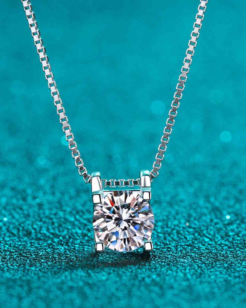BEAUTIFUL I AM 1 Carat Moissanite Jewelry 925 Sterling Silver Chain Necklace