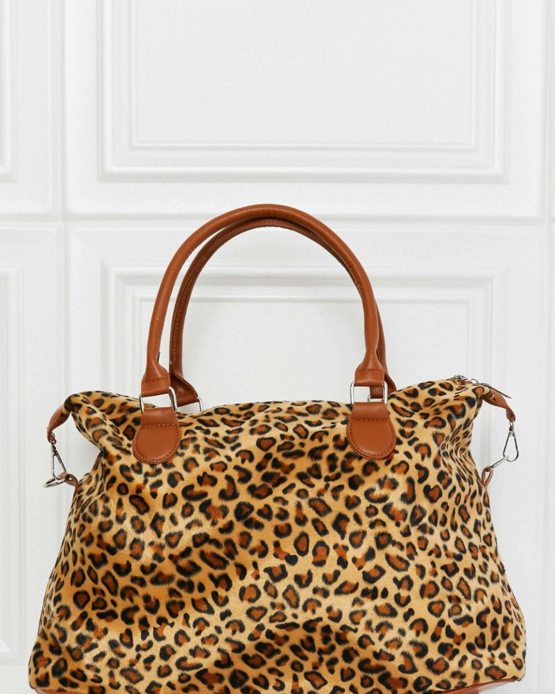 BEAUTIFUL I AM Animal Print Brushed Weekender Bag
