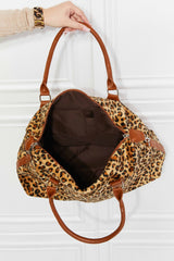 BEAUTIFUL I AM Animal Print Brushed Weekender Bag