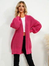 BEAUTIFUL I AM Open Front Dropped Shoulder Cardigan