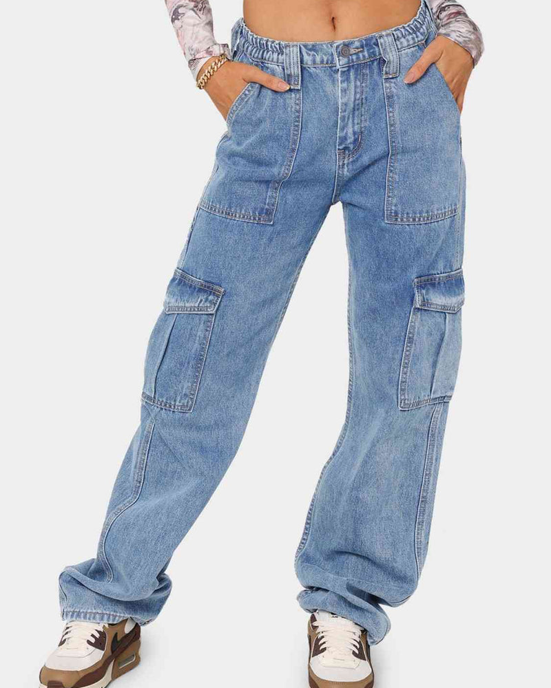 BEAUTIFUL I AM Straight Jeans with Pockets