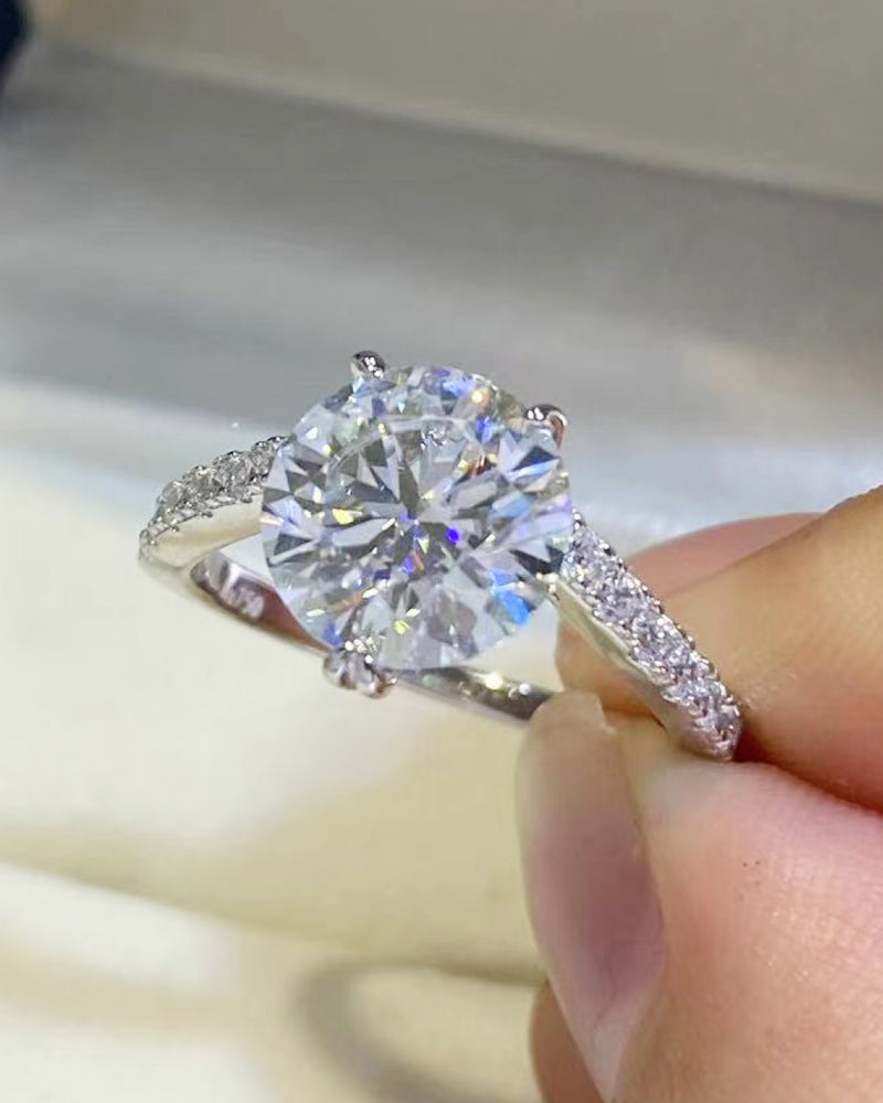 BEAUTIFUL I AM 3 Carat Moissanite Jewelry 925 Sterling Silver Ring