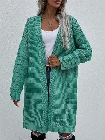 BEAUTIFUL I AM Open Front Long Sleeve Cardigan