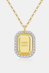 BEAUTIFUL I AM Zircon Decor Constellation Jewelry Pendant Necklace