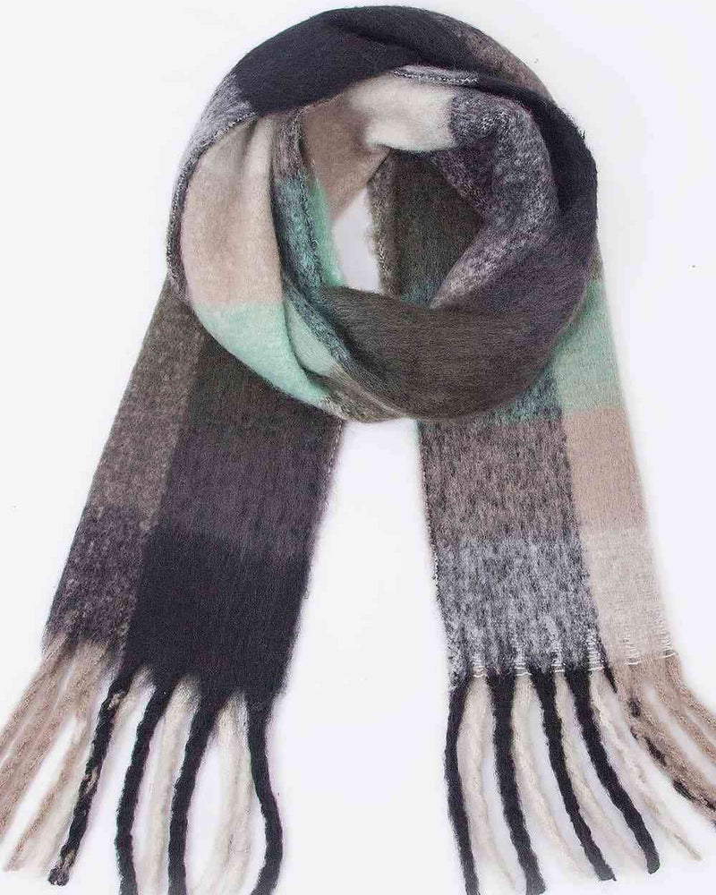 BEAUTIFUL I AM Fringe Detail Polyester Scarf