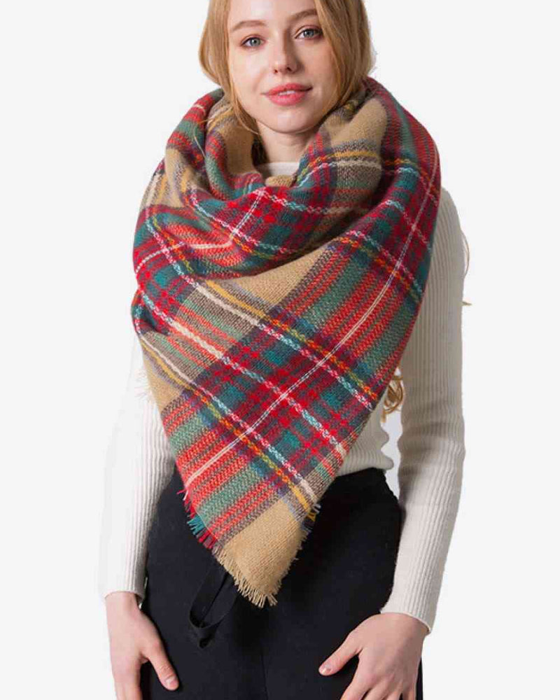 BEAUTIFUL I AM Plaid Imitation Cashmere Scarf