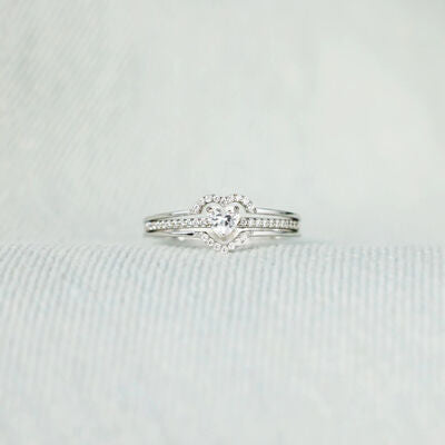 BEAUTIFUL I AM Heart Shape 925 Sterling Silver Jewelry Ring