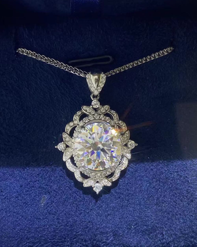 BEAUTIFUL I AM 5 Carat Moissanite Jewelry 925 Sterling Silver Necklace